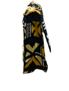 Black and Gold Cowry Shell Clutch with Chains