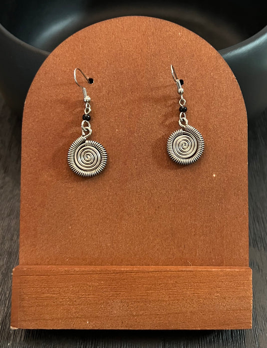 Escargot silver plated earrings