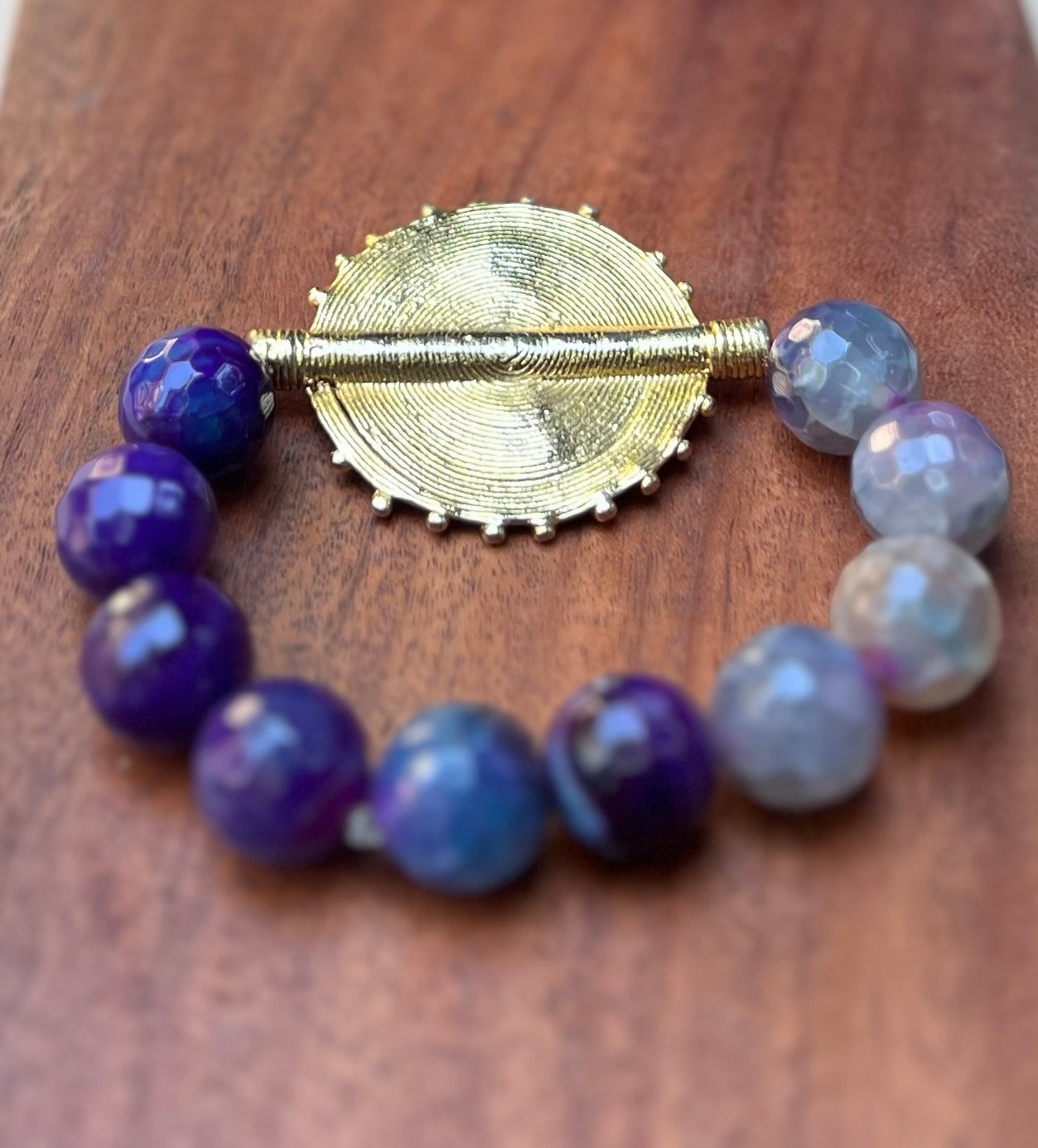 Large Charm Bracelet Purple