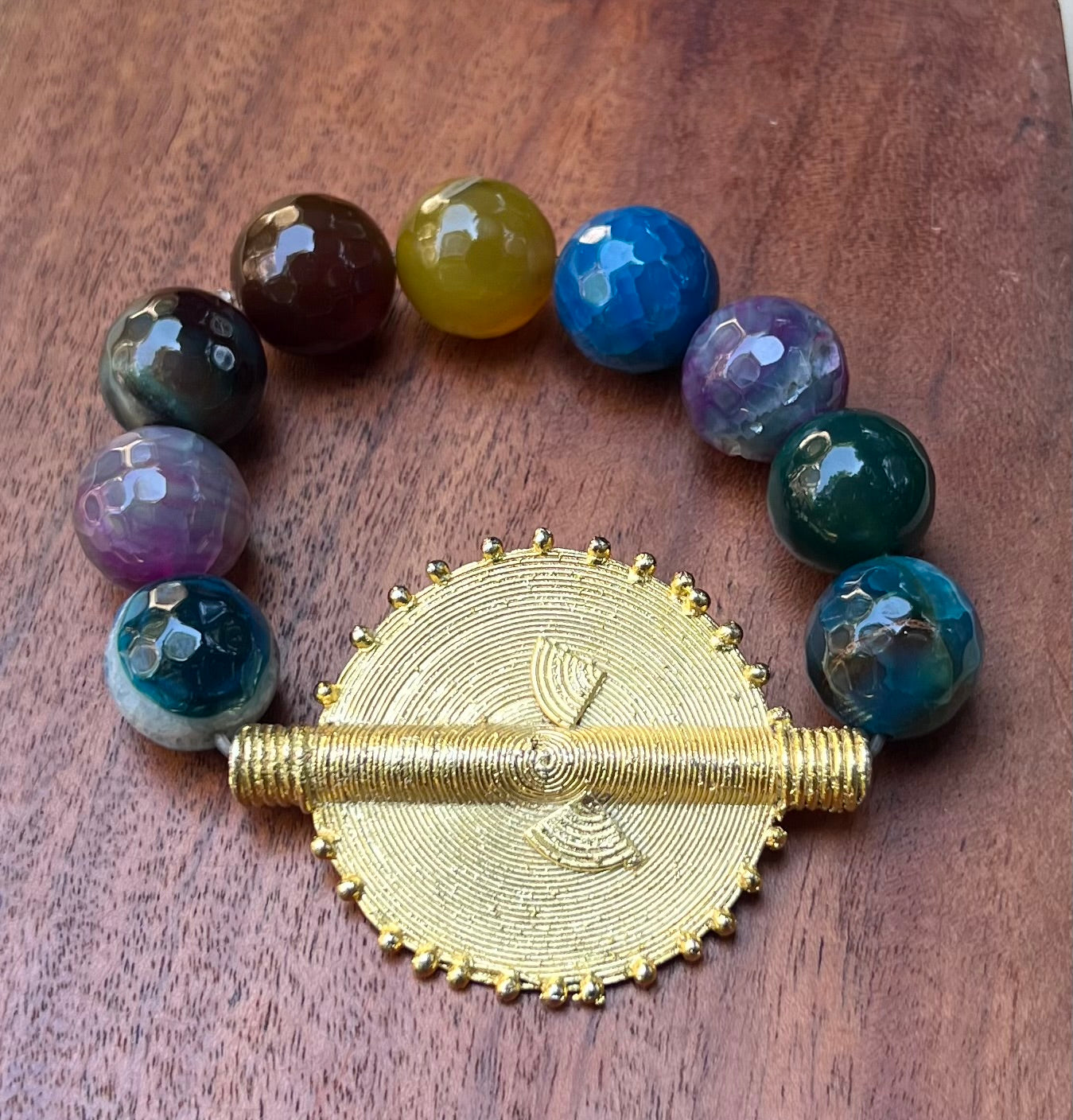 Marble Bracelet with Large Charm