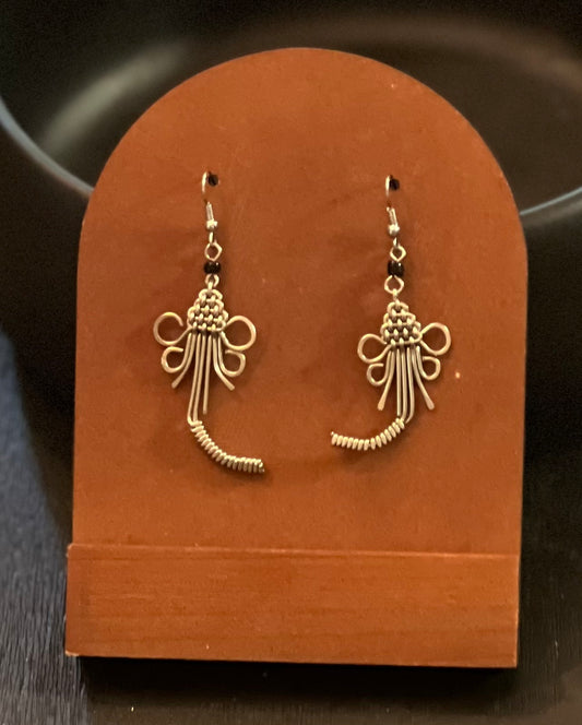 Elephant silver plated earrings