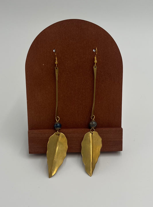 Bronzed Leaf Earrings