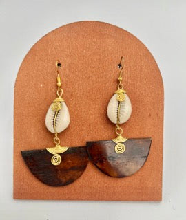 Cowry to Crescent Earrings