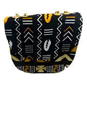 Black and Gold Cowry Shell  Clutch with Chains