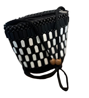 Adjustable Crossbody Wooden Beaded Bag