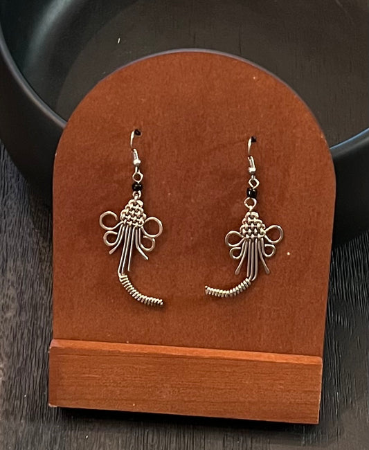 Elephant silver plated earrings