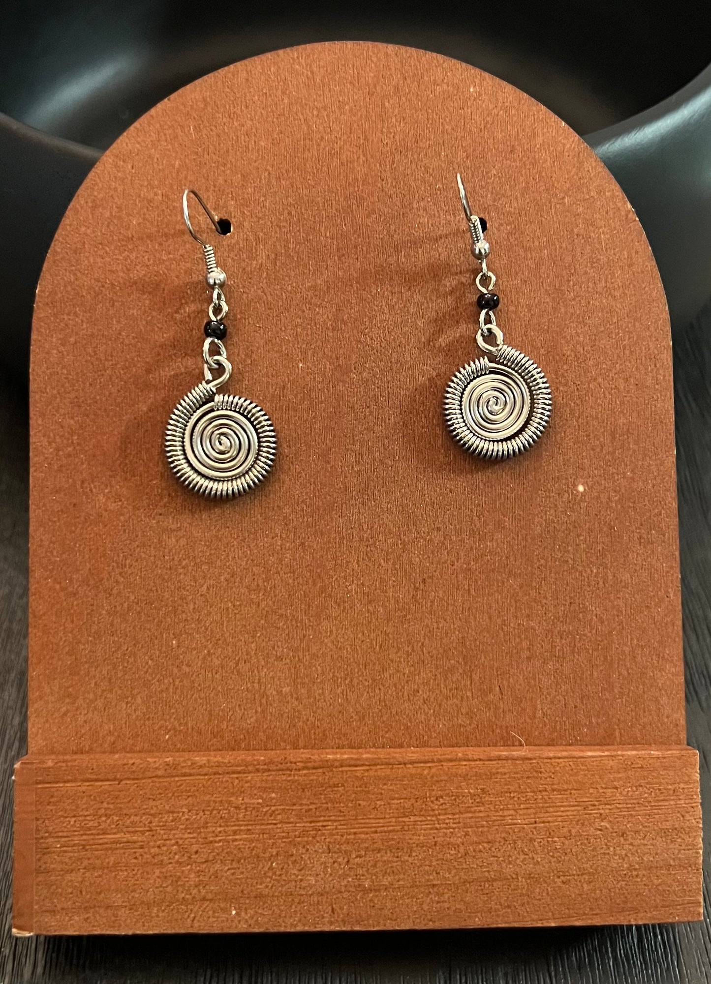 Escargot silver plated earrings