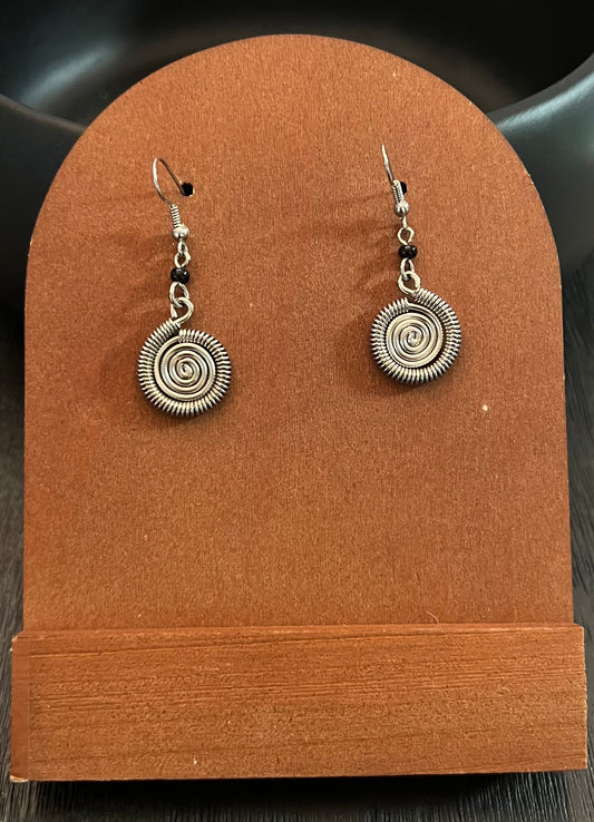 Escargot silver plated earrings