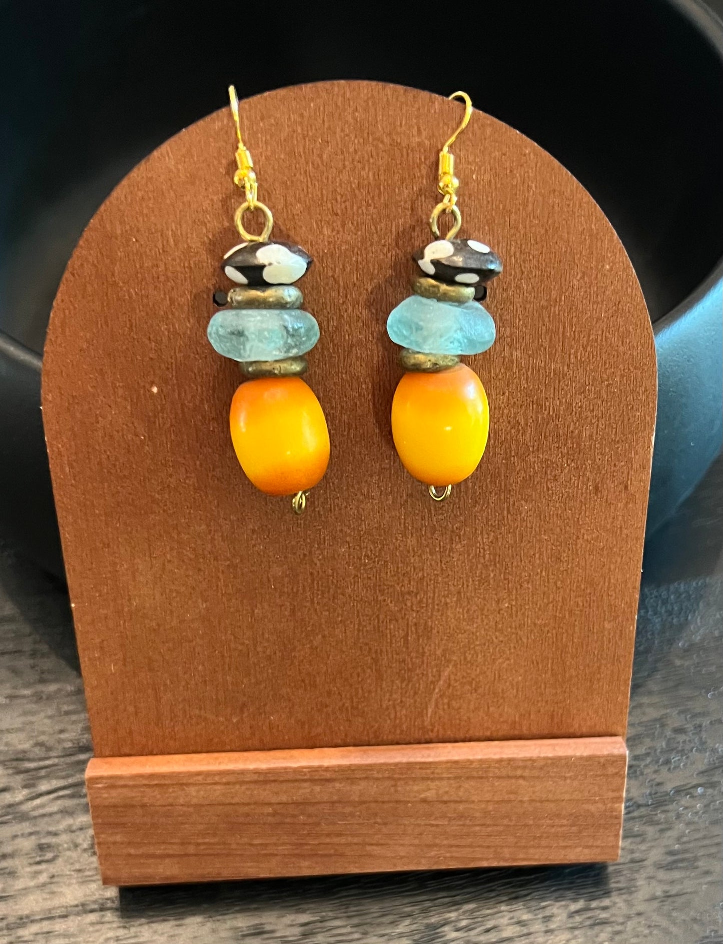 Manifest: Sea Mist Glass Beads Necklace and Earring Set