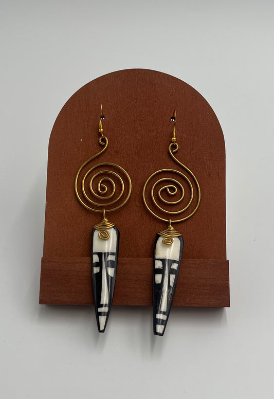 African Mask Earrings