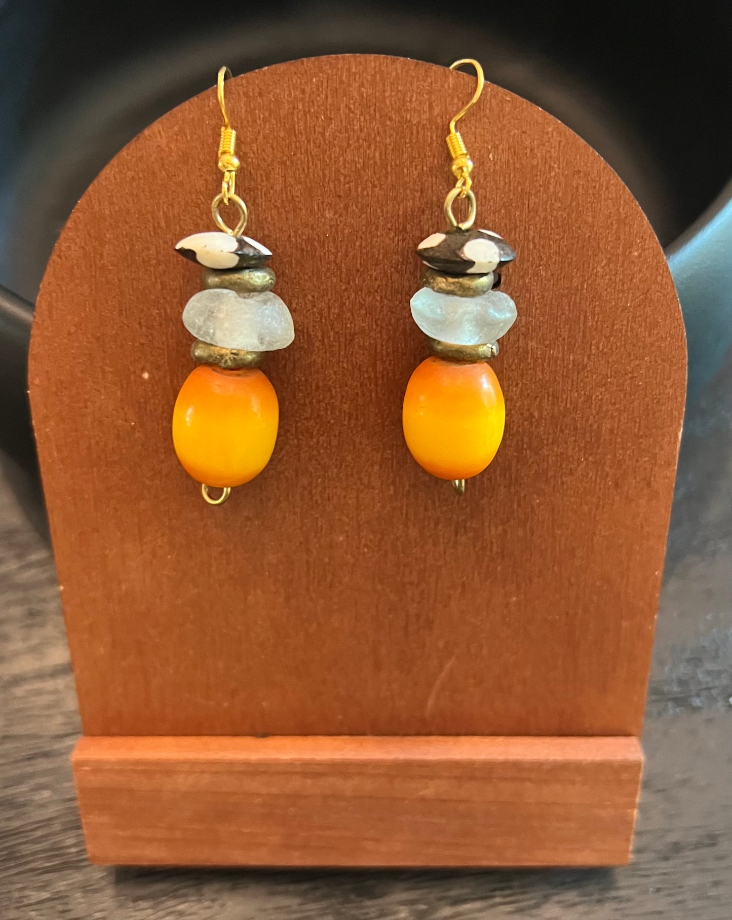 Manifest: Sea Foam Glass Bead and Resin Necklace Set
