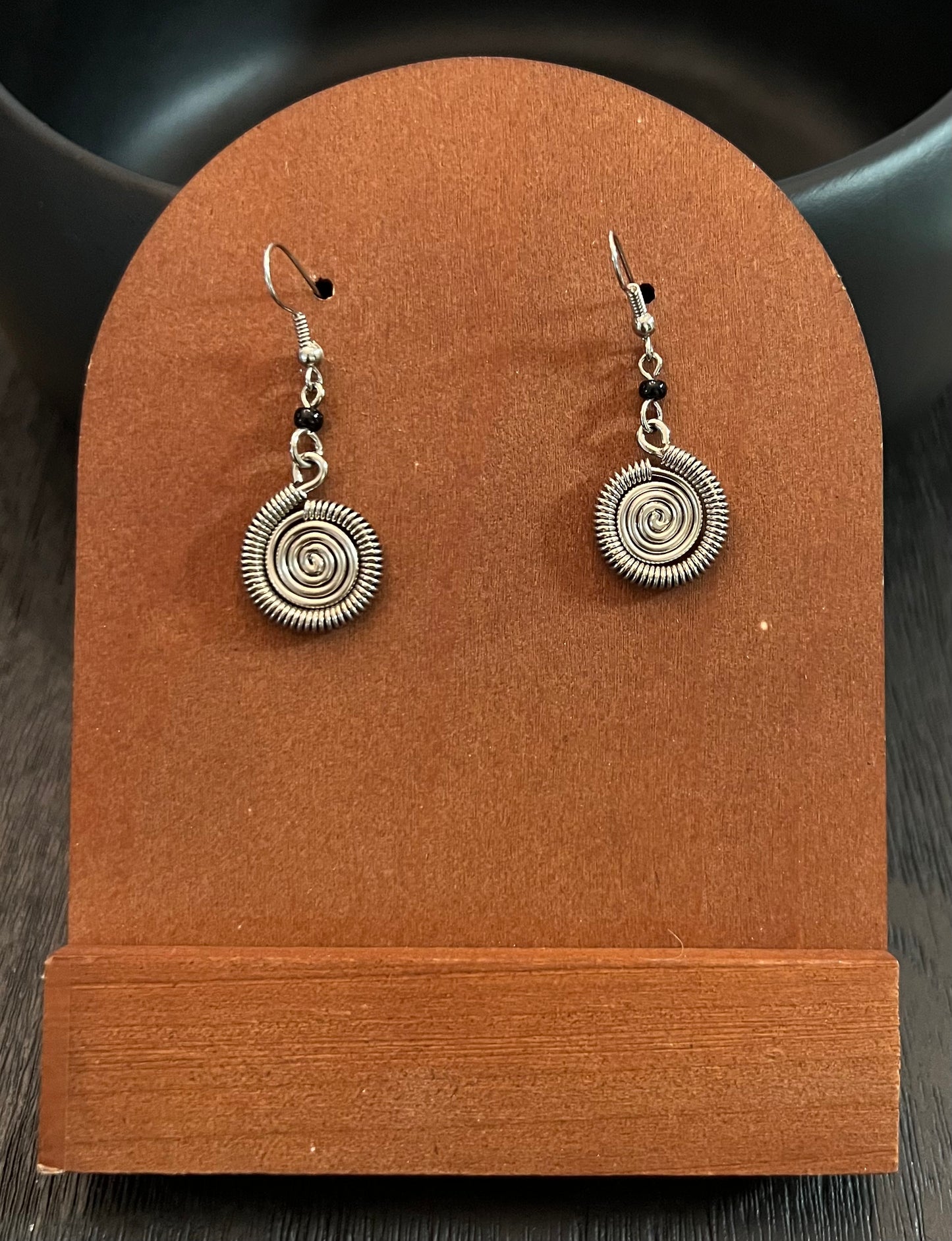 Escargot silver plated earrings