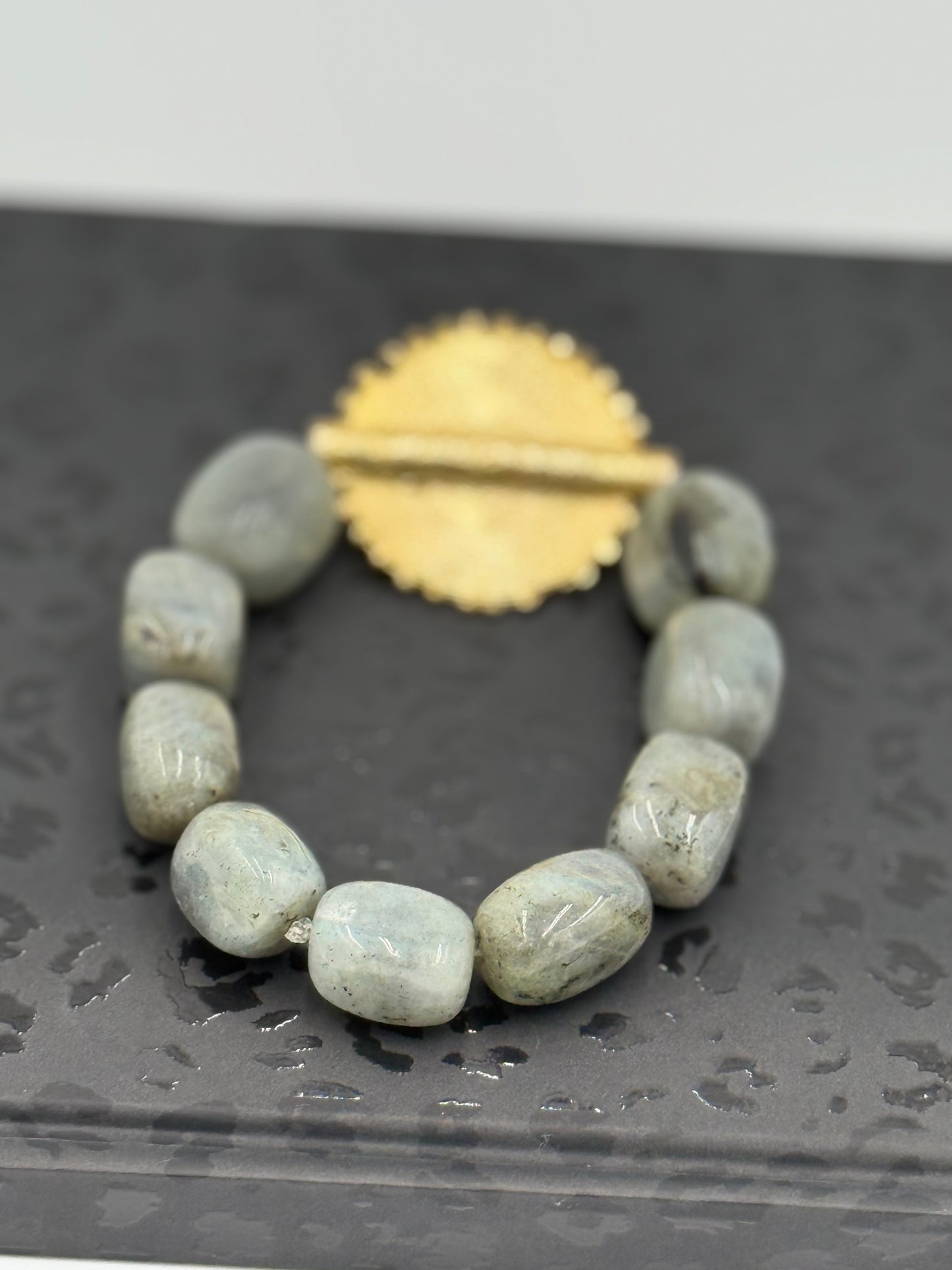 Stone and Bronze Petite Bracelet