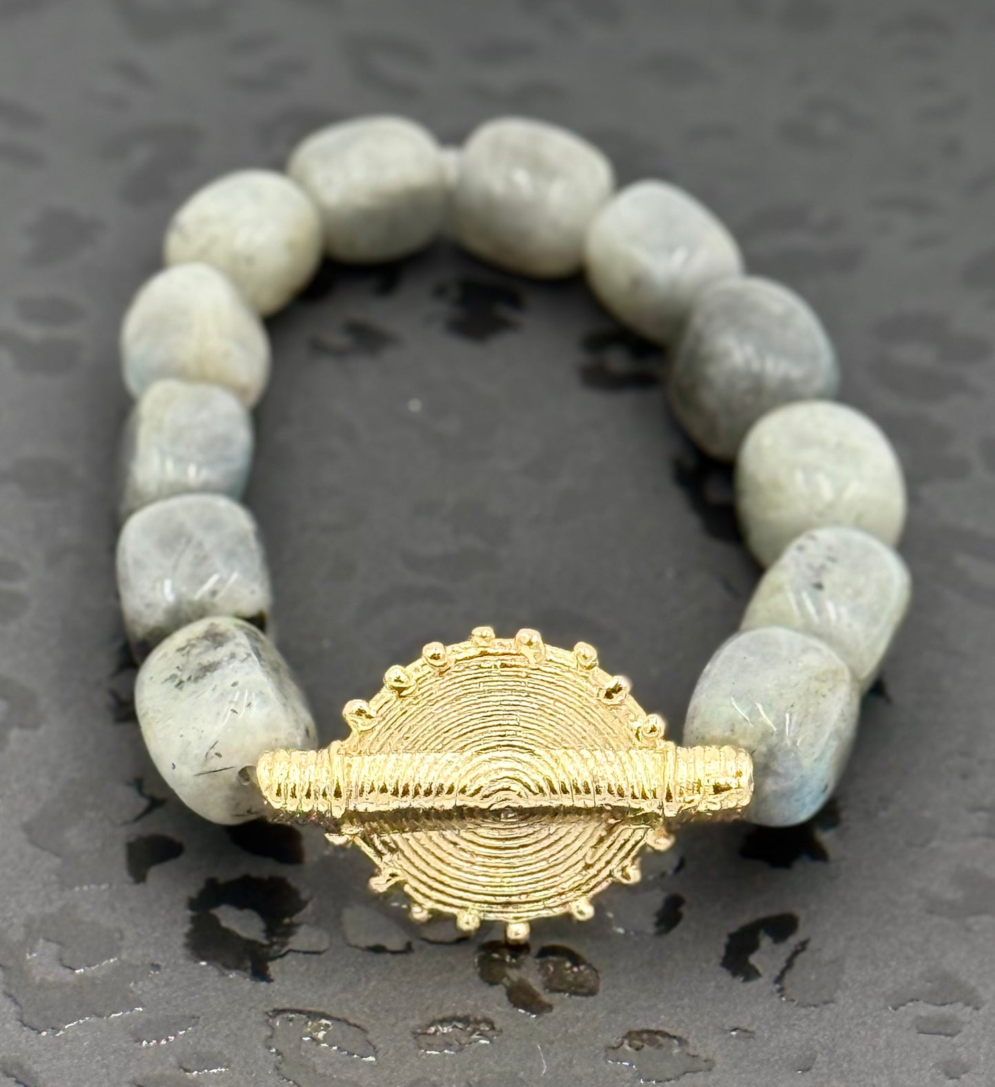 Stone and Bronze Petite Bracelet