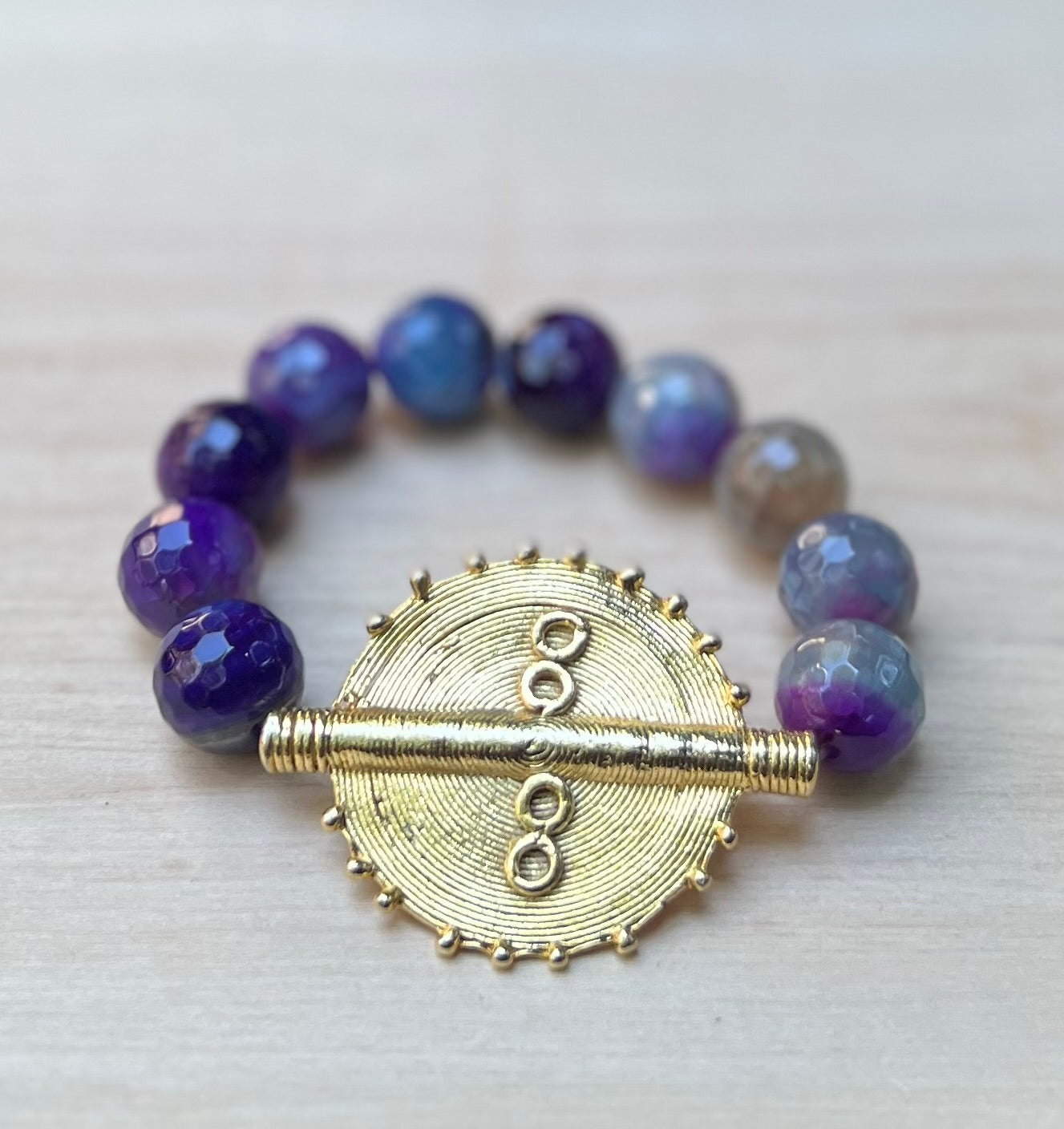 Large Charm Bracelet Purple