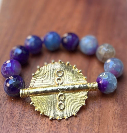 Large Charm Bracelet Purple