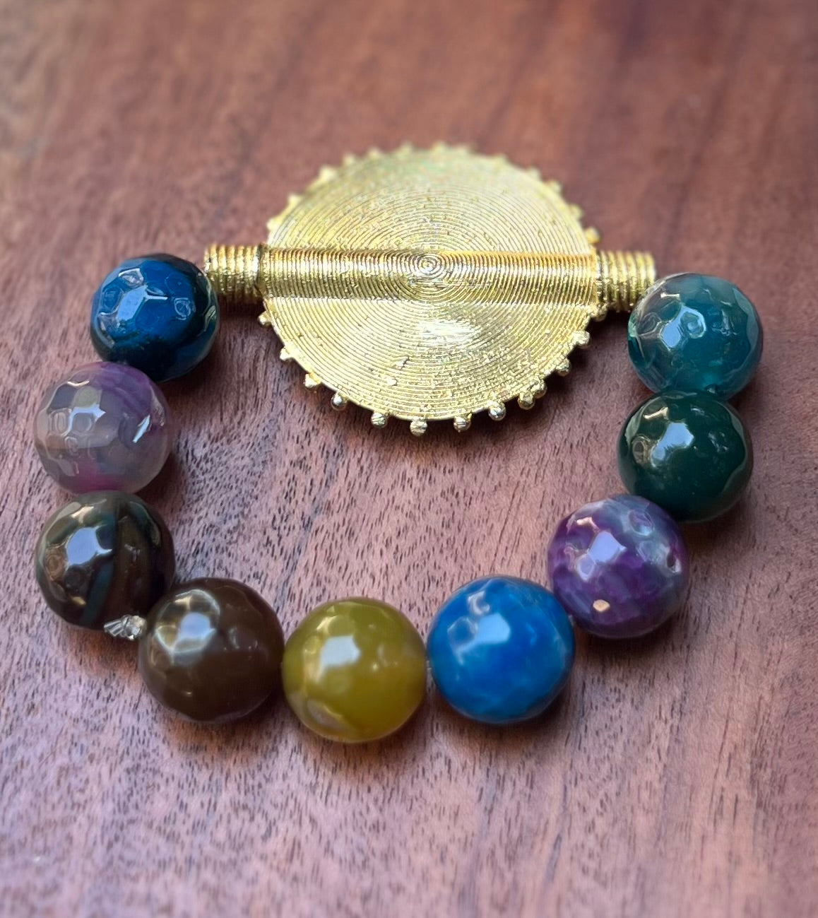 Marble Bracelet with Large Charm