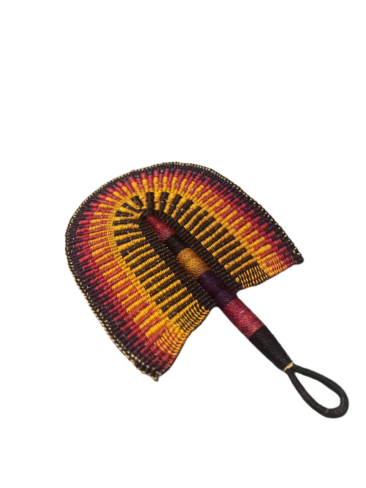 Triple Color Sunset Straw Fan