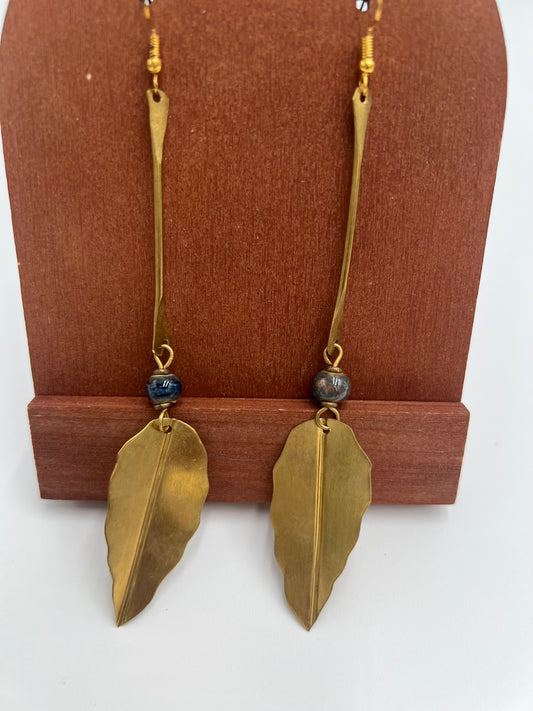 Bronzed Leaf Earrings