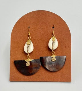 Cowry to Crescent Earrings